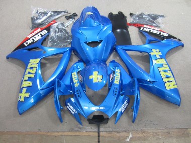 Plastica Moto Suzuki GSXR 750 K6 2006-2007 - Blu Giallo Rizla
